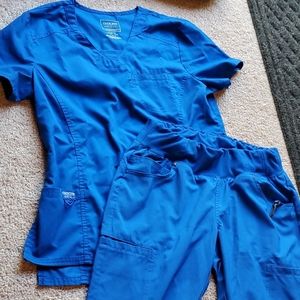 Women's Royal Blue Scrub Set